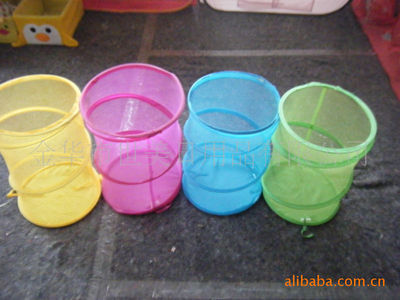 厂家直销！小号彩网储物桶/脏衣桶/杂物桶库存现货，数量有限速抢购